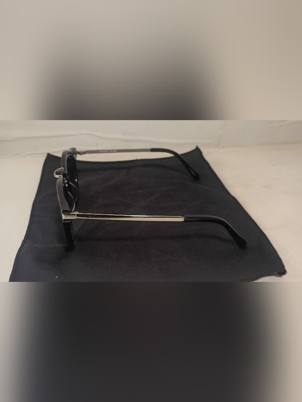 Karen Walker Black Round Sunglasses with Gold Accents - Picture 7 of 12